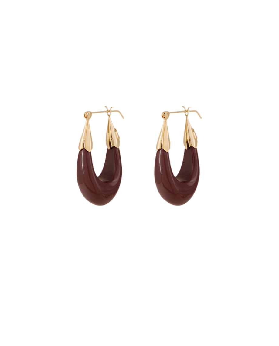 Gas Bijoux Earrings Ecume burgundy