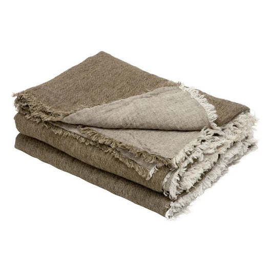 Maison de Vacances Throw Crumpled Washed Linen