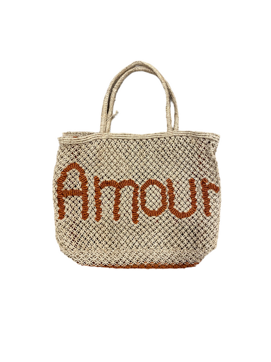 The Jackson’s Amour Natural/Ginger Jute tote Bag