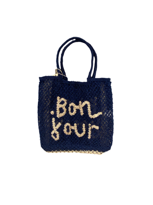 The Jackson’s Bonjour Indigo/Natural Jute tote Bag