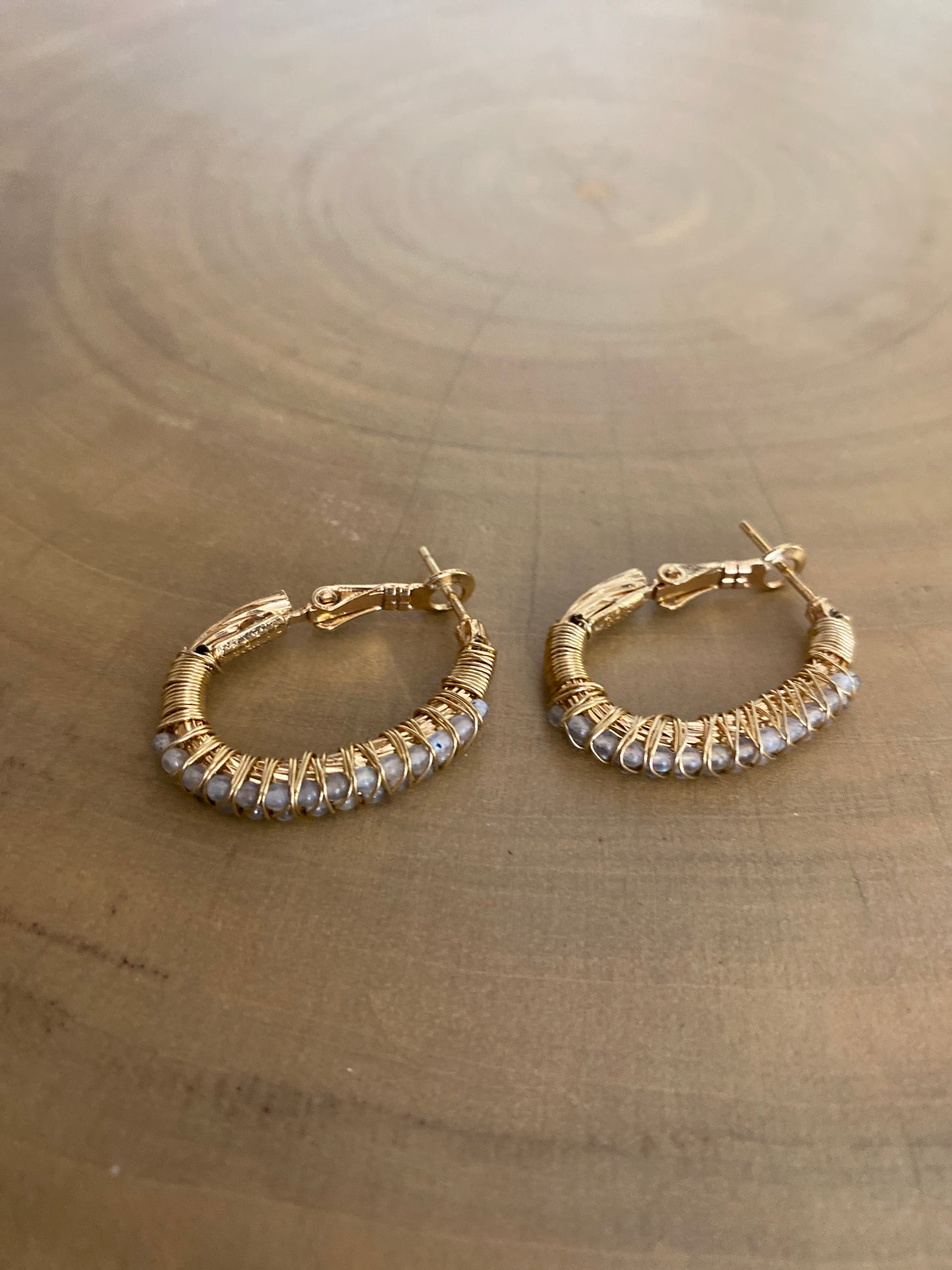 Gas Bijoux Hoop Earrings Lyre Small