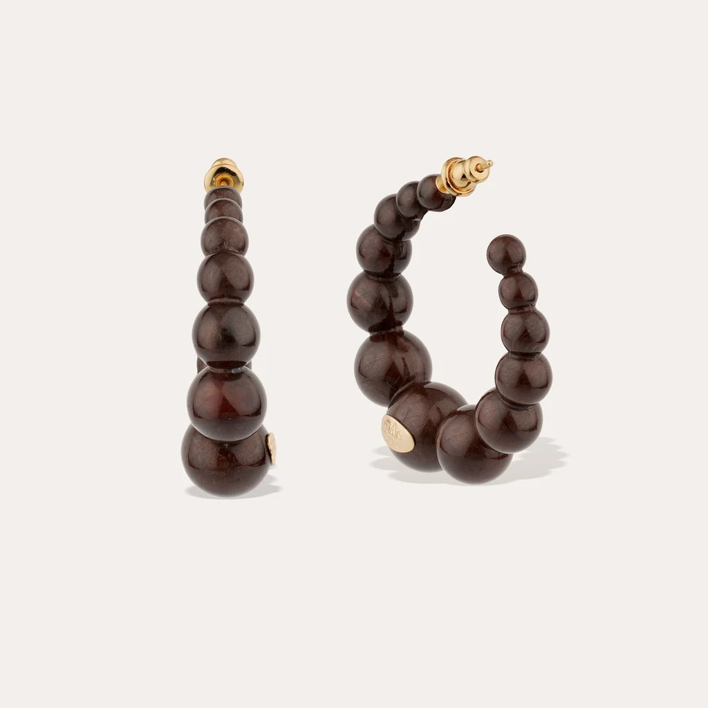 Gas Bijoux Earrings Andy Chocolate Brown