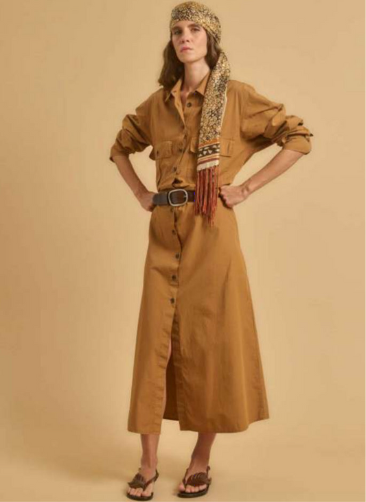 Diega Rola Cotton Dress Camel