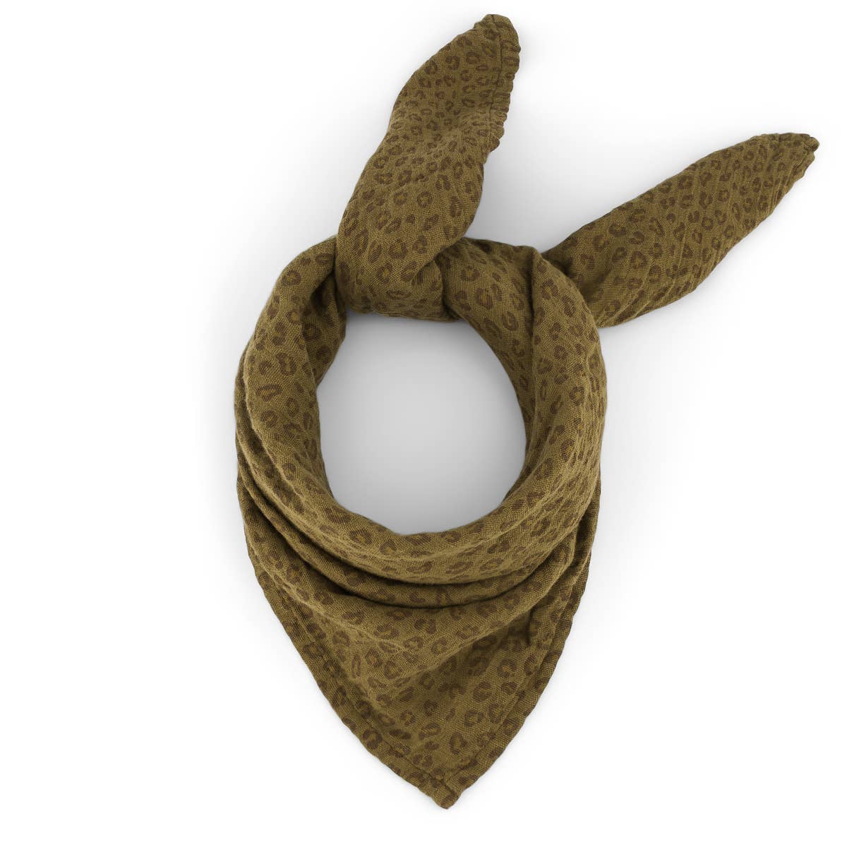 Small Scarf Mini Leopard Olive 70x70