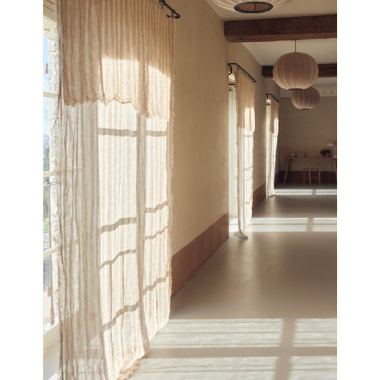 Maison de Vacances Throw/Curtain Washed Linen Gauze Bayadère
