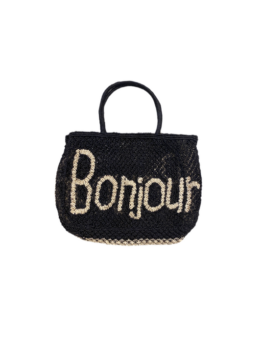 The Jackson’s Bonjour Black/Natural Jute tote Bag