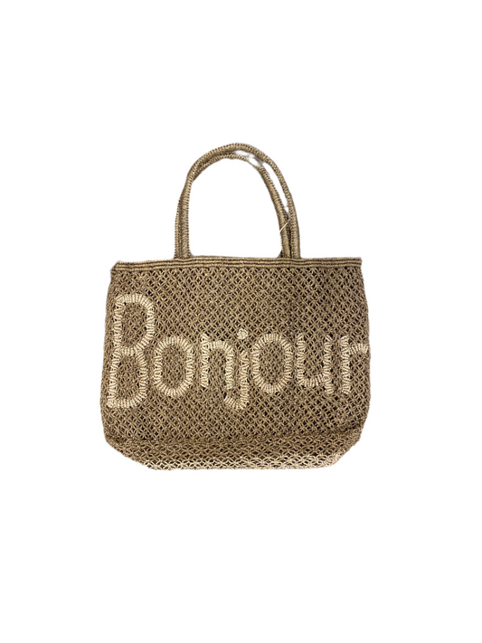The Jackson’s Bonjour Light Khaki/Natural Jute tote Bag