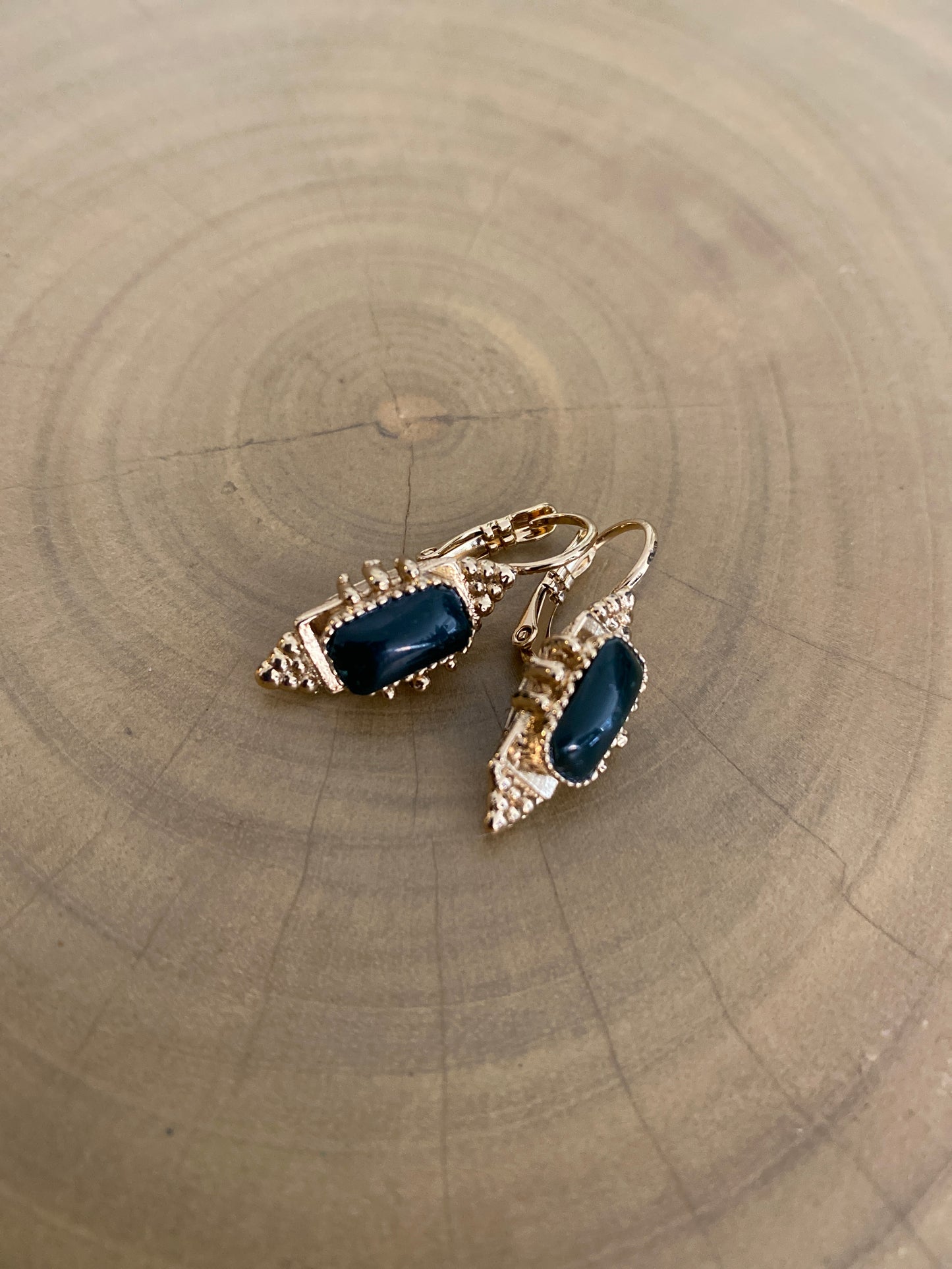 Gas Bijoux Earrings Talisman dark green