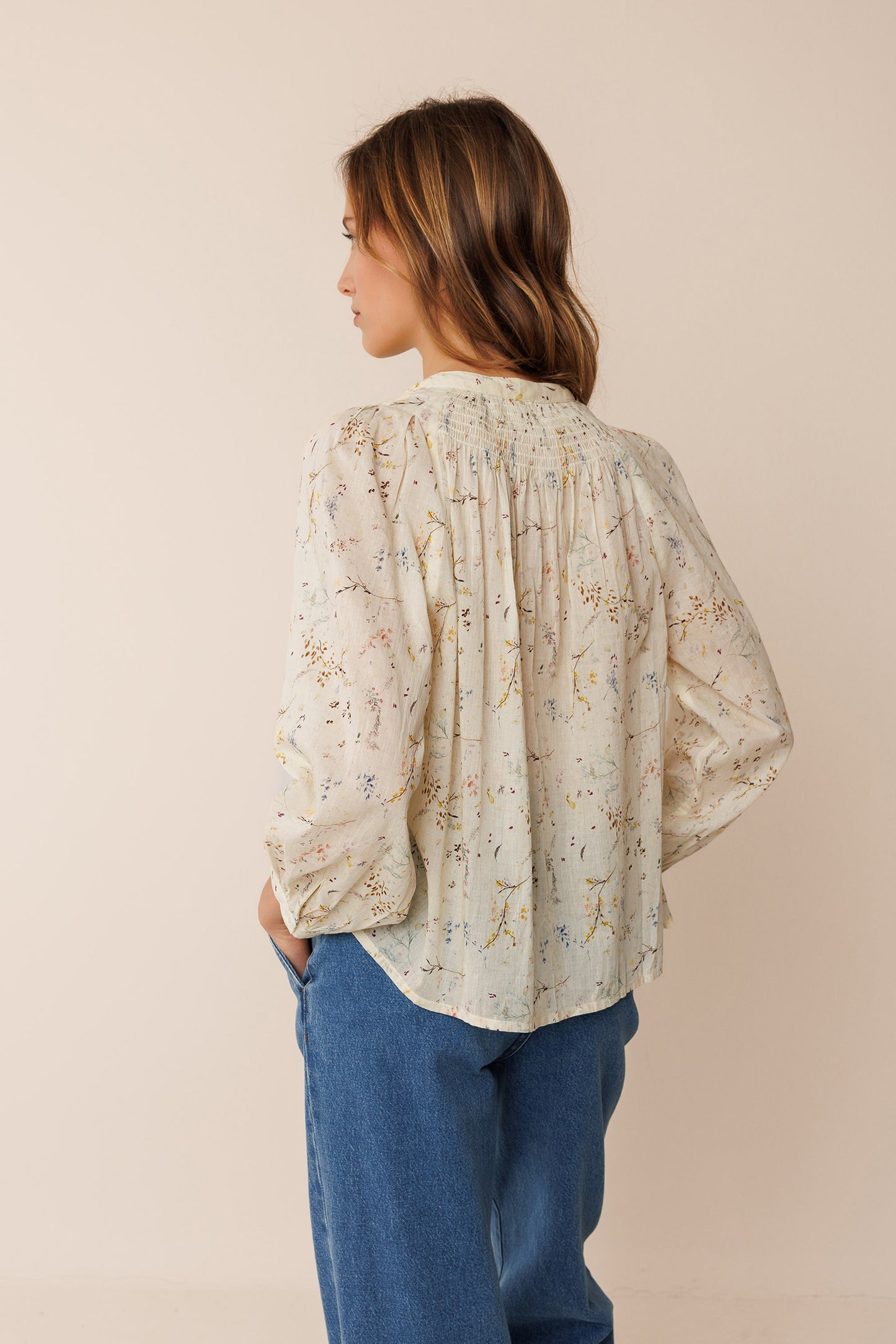 Indi and Cold Long Sleeve Organic Cotton Shirt Vanilla