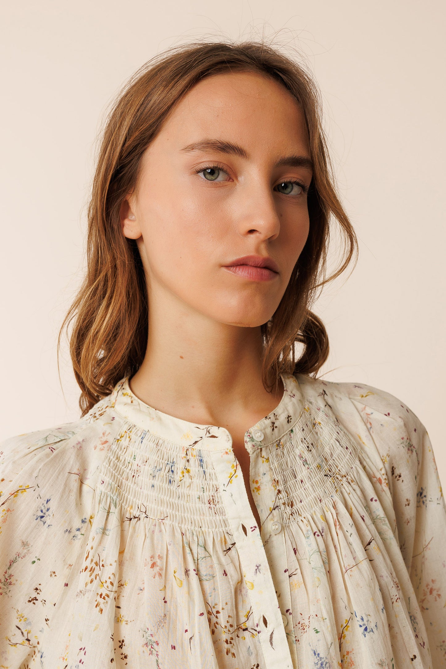 Indi and Cold Long Sleeve Organic Cotton Shirt Vanilla