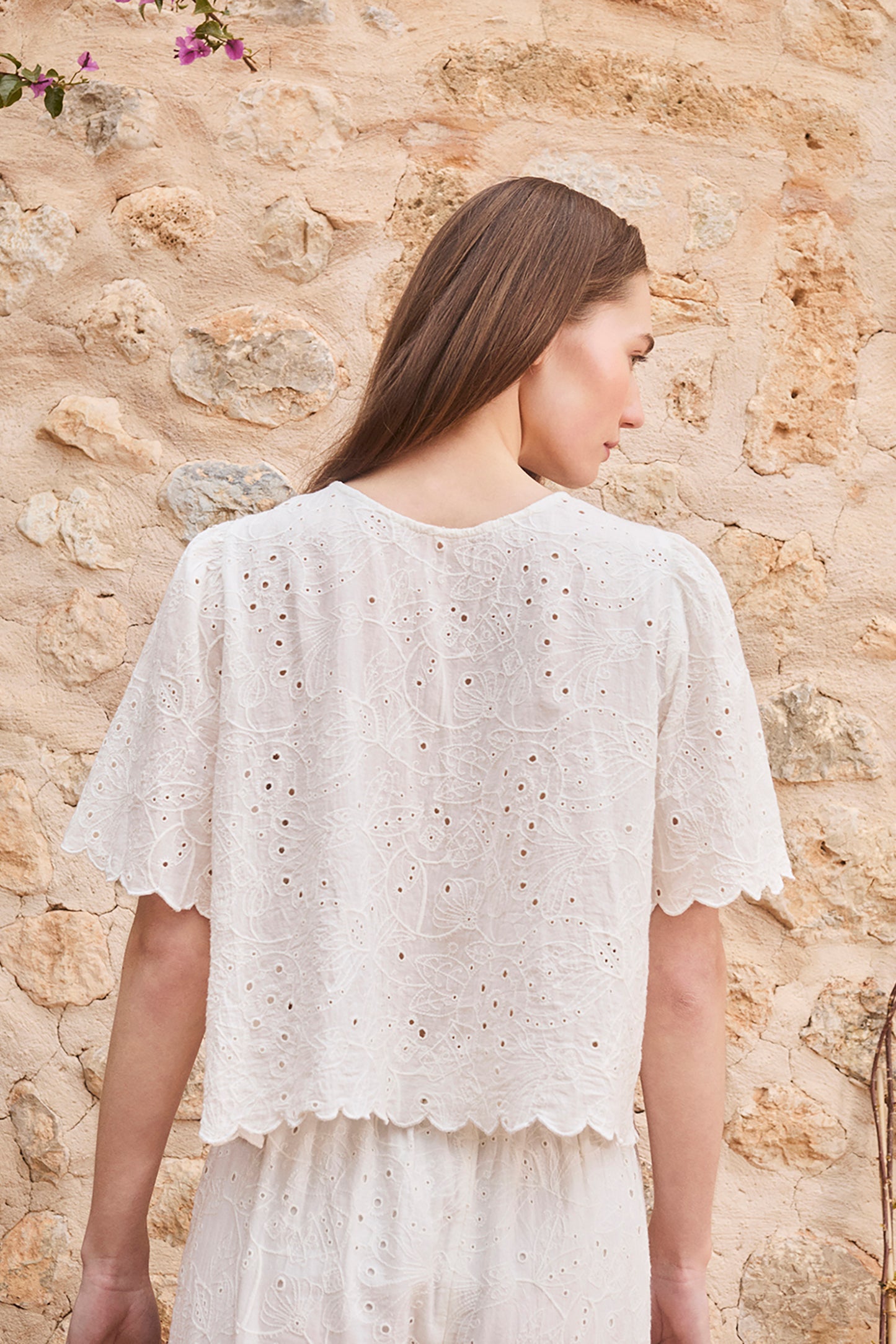 Indi and Cold Short Sleeve Cotton Shirt White