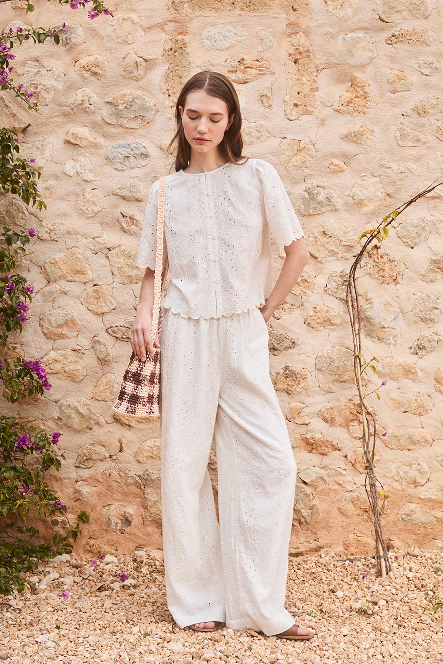 Indi and Cold Cotton Pants White