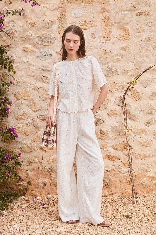 Indi and Cold Cotton Pants White