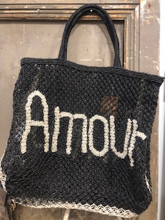 The Jackson’s Amour Black/Natural Jute tote Bag