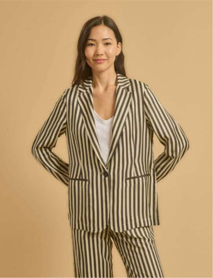 Diega Vikelo Jacket Choc/Cream Stripes