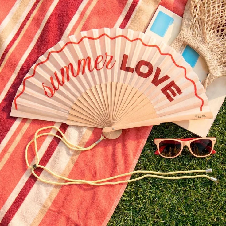 Hand Fan Summer Love