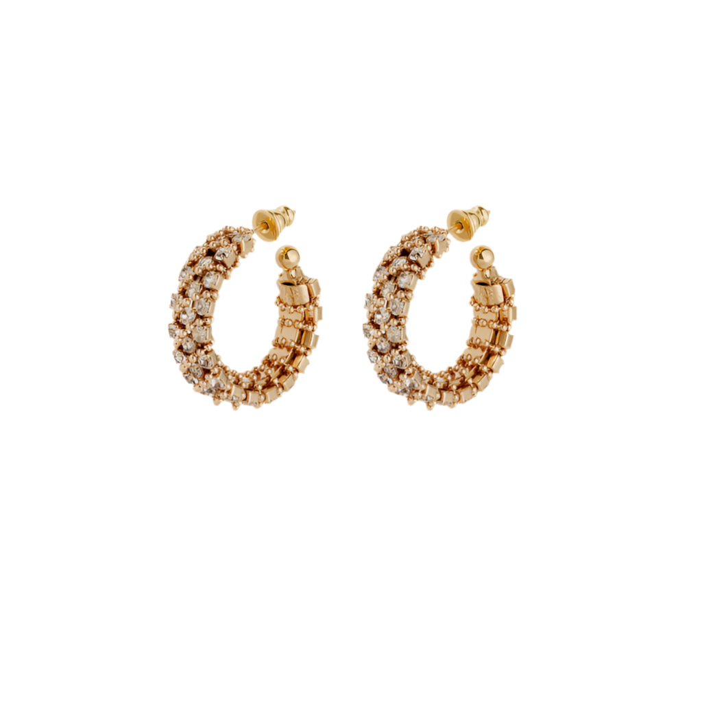Gas Bijoux Earrings Izilda Strass Mini