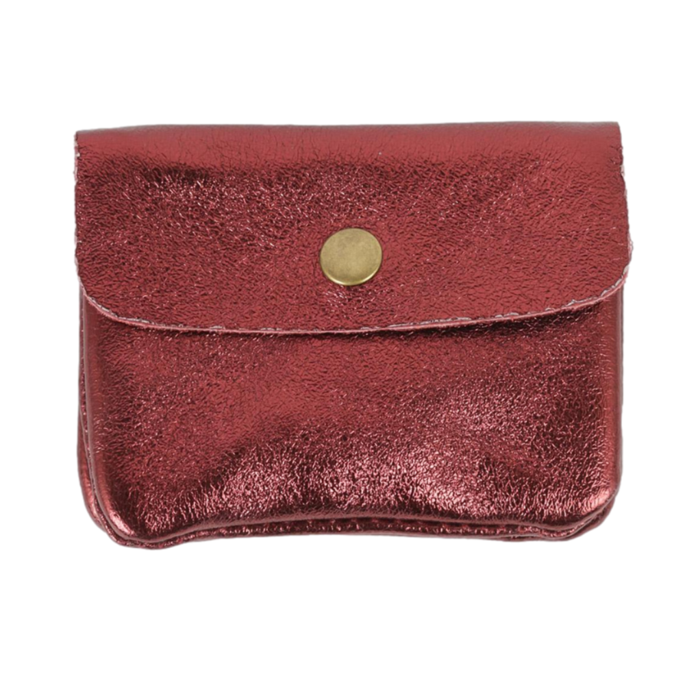 Maison Fanli Coin Purse Metallic Red