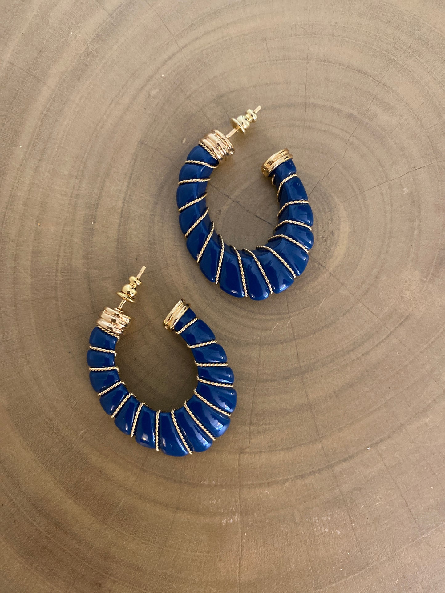 Gas Bijoux Earrings Cyclade Blue