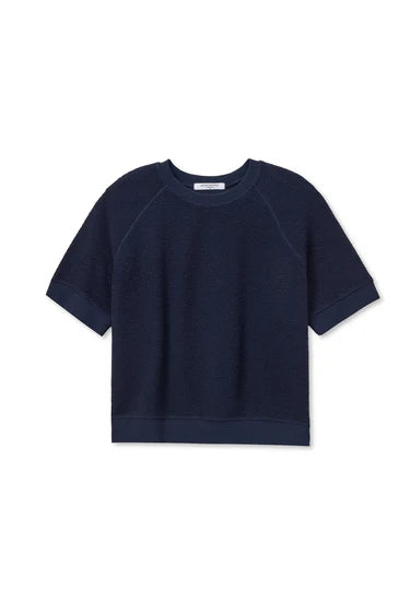 PWT Kennedy Fleece Short Sleeve Top Navy