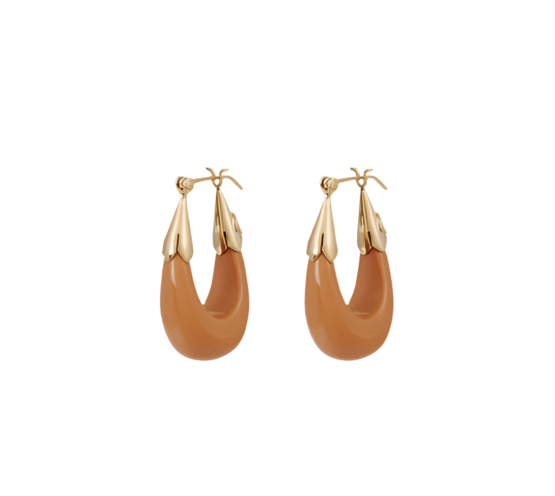 Gas Bijoux Earrings Ecume Small Terracotta