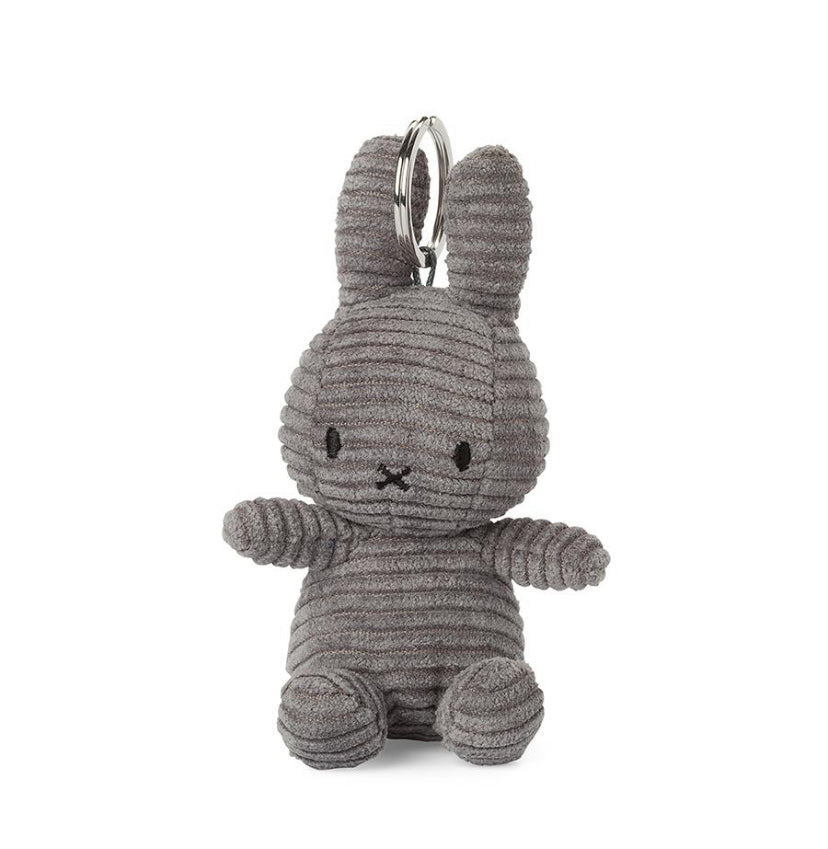 Miffy Keychain Corduroy Grey