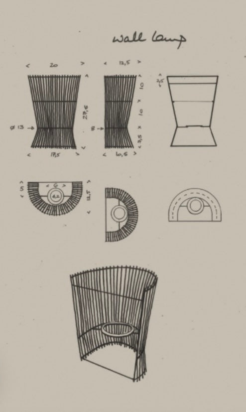 Caravane rattan wall sconce