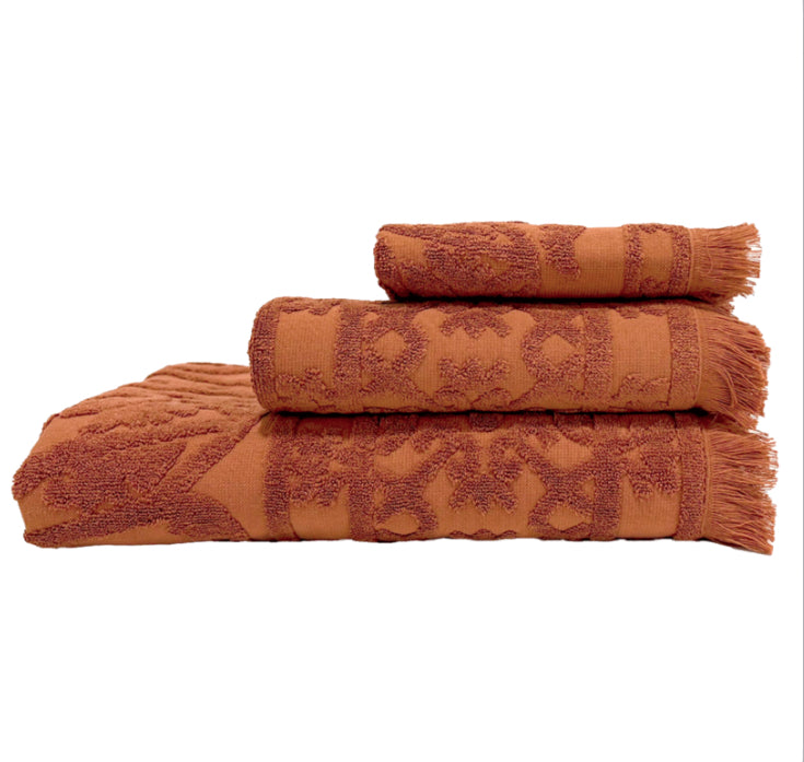 Haomy Ubud Bath Towels Terre Brûlée