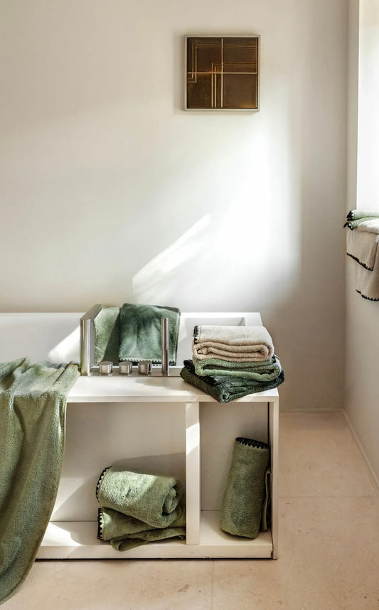 Haomy Issey Bath Towels Almond