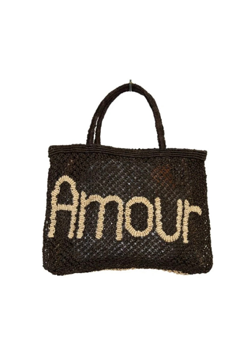 The Jackson’s Amour Black/Natural Jute tote Bag