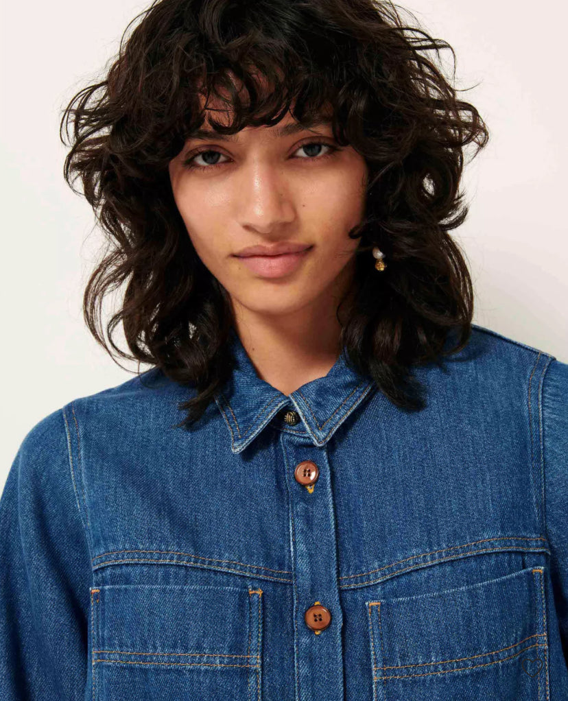 Sessun Leone Overshirt Denim Blue