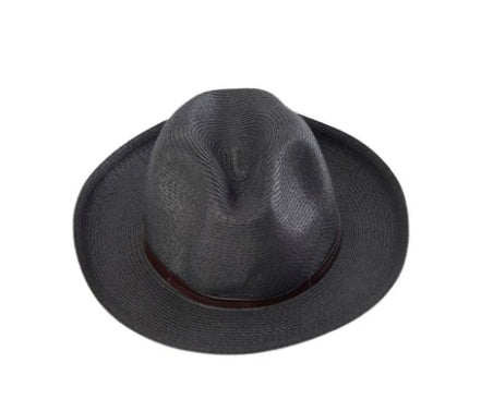Borsalino Hat leather strap Black