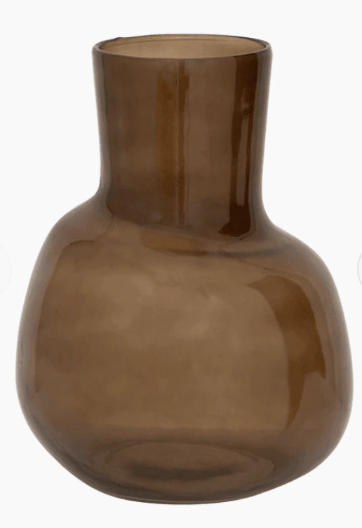 UNC brown recycled glass vase