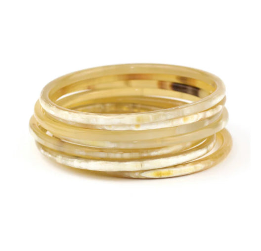 One Horn Bangle honey/cream