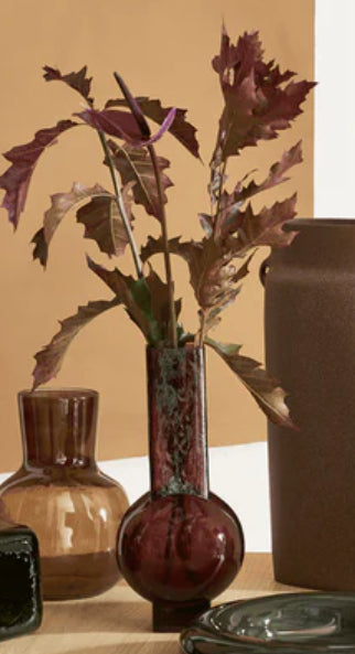 UNC brown recycled glass vase