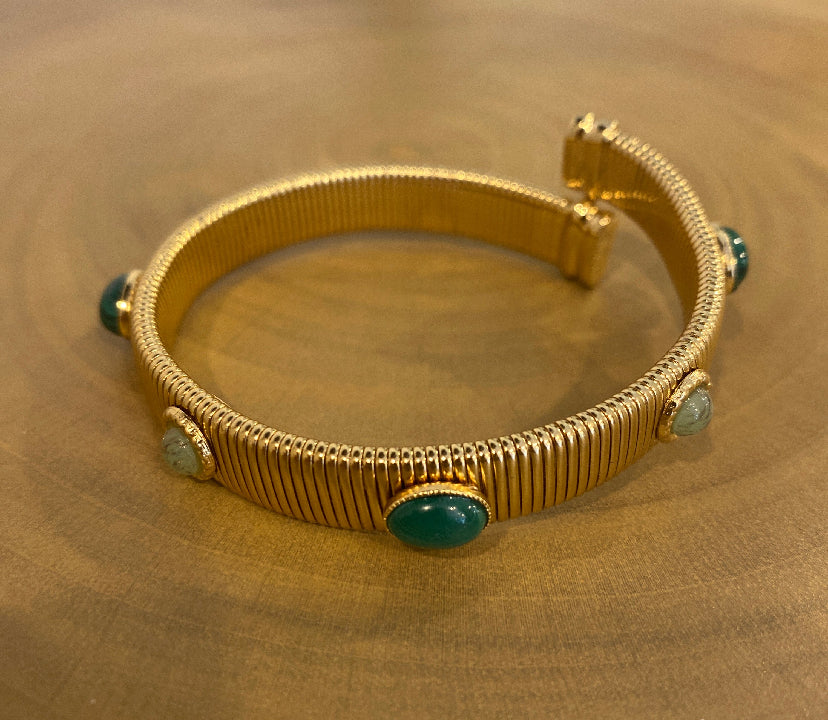 Gas Bijoux Bangle Starlette Green Medium