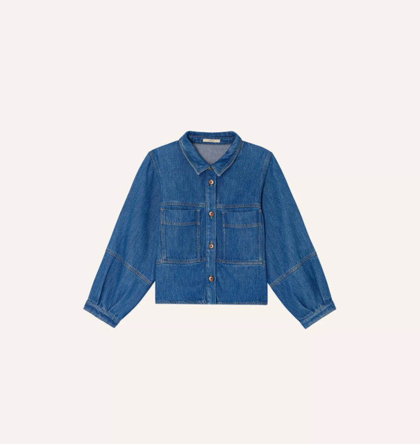 Sessun Leone Overshirt Denim Blue