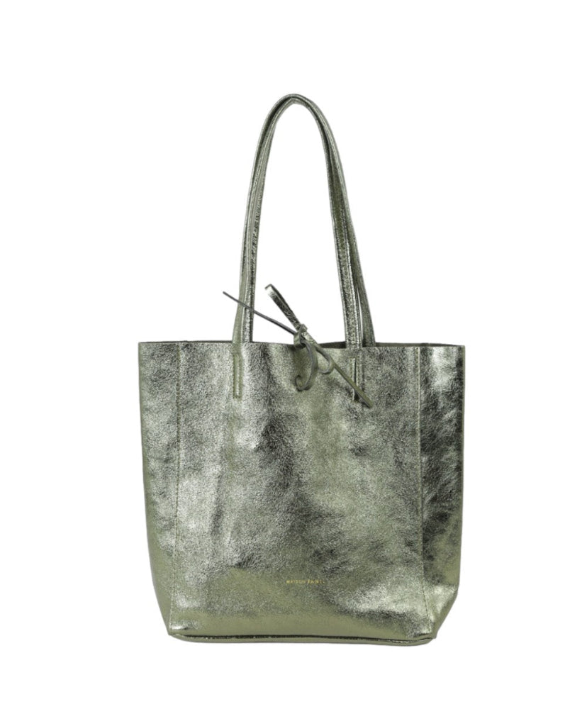 MAISON FANLI Medium Tote METALLIC Khaki