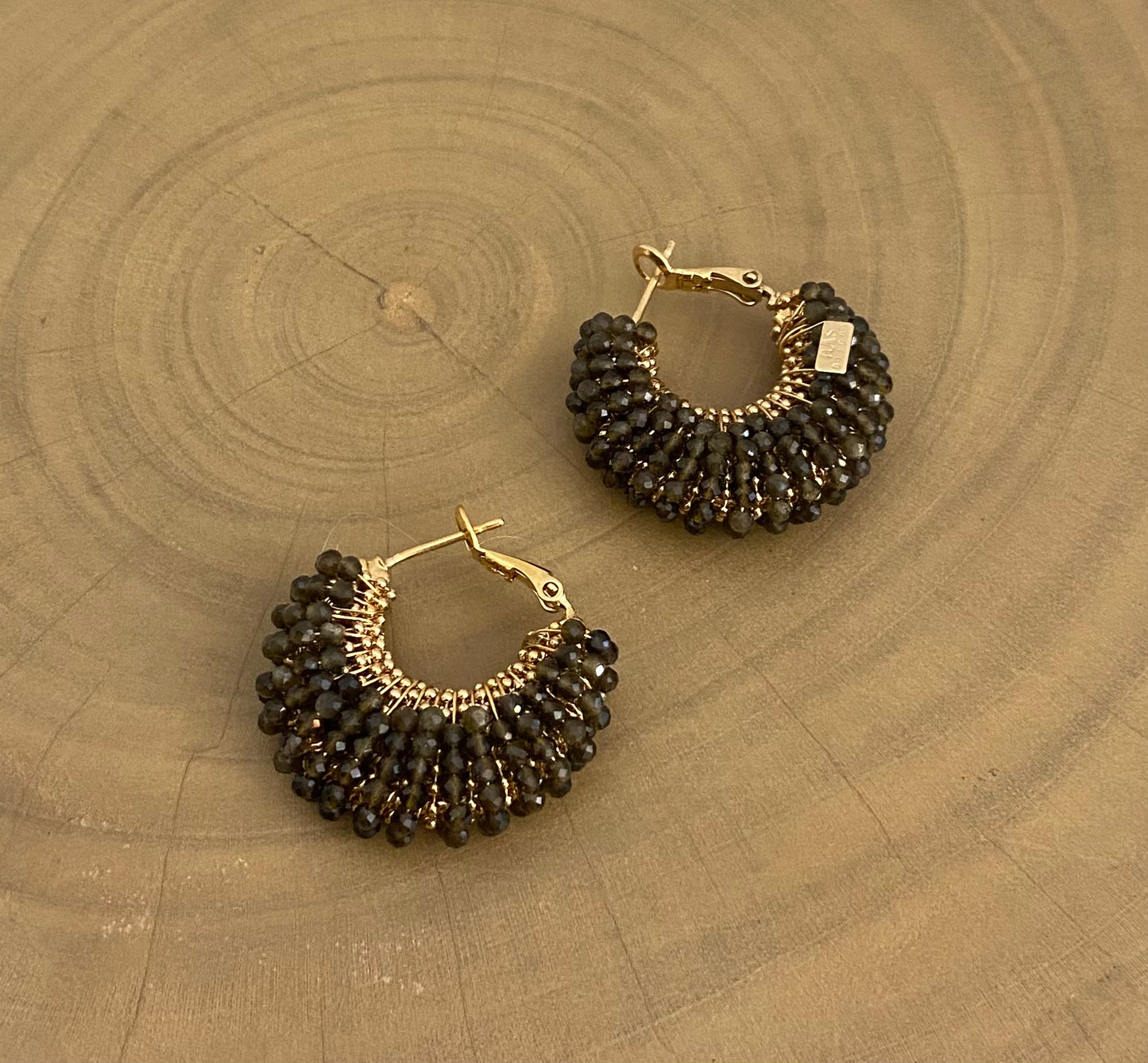 Gas Bijoux Earrings Izzia Black Small