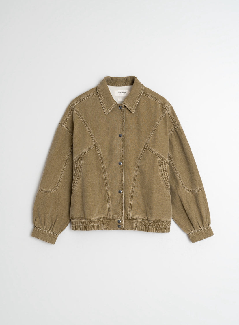 Indi & Cold Denim Jacket Khaki