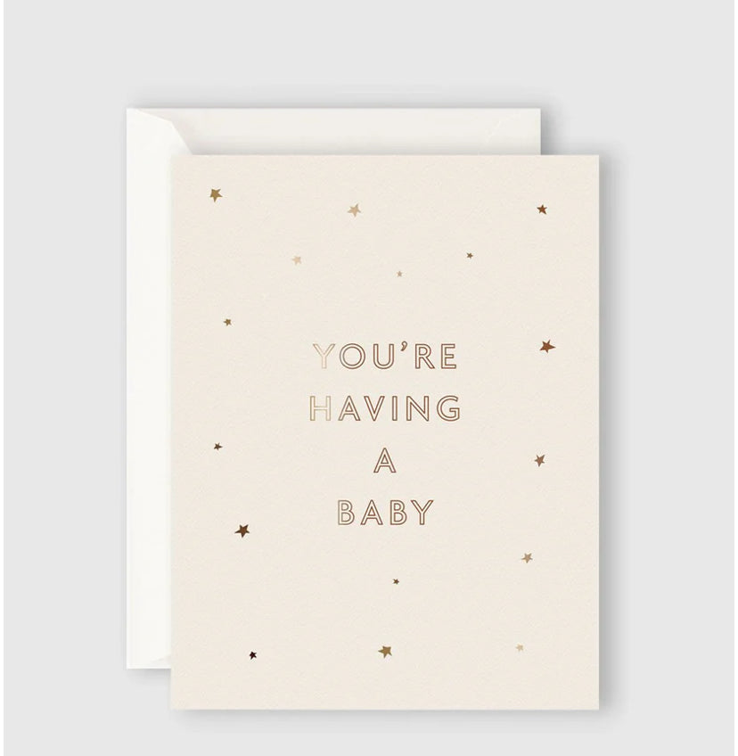 Father Rabbit Starry You are having a baby Card