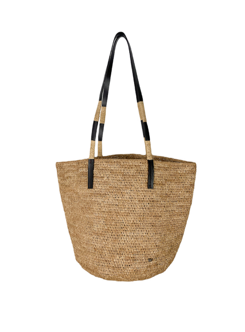 Made In Mada Alice M Bag Tea with leather straps