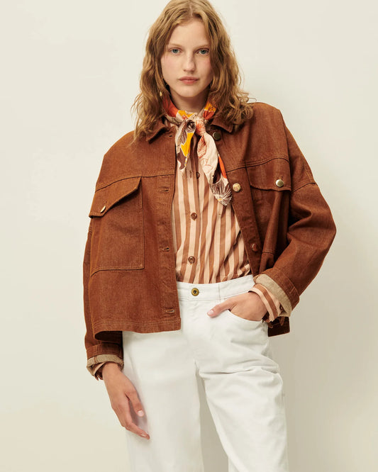 Sessun Midwest Denim Jacket Toffee