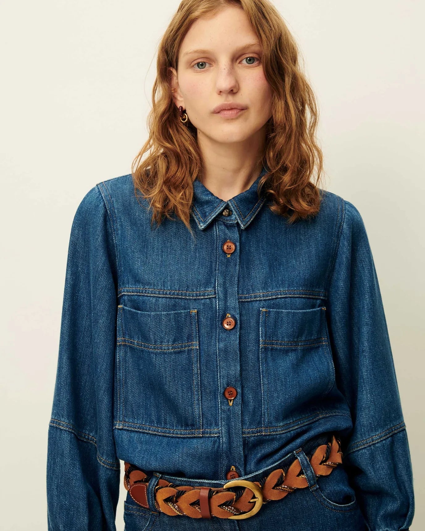 Sessun Leone Overshirt Denim Blue