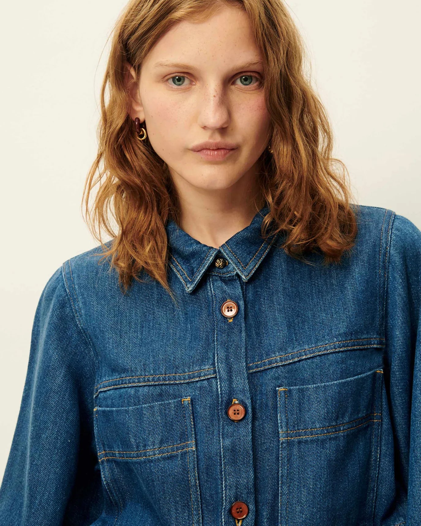 Sessun Leone Overshirt Denim Blue