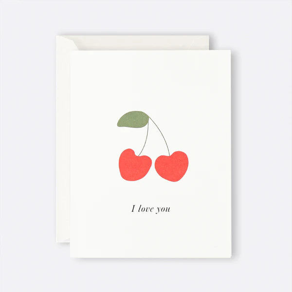 Father Rabbit I love you Cherries Card