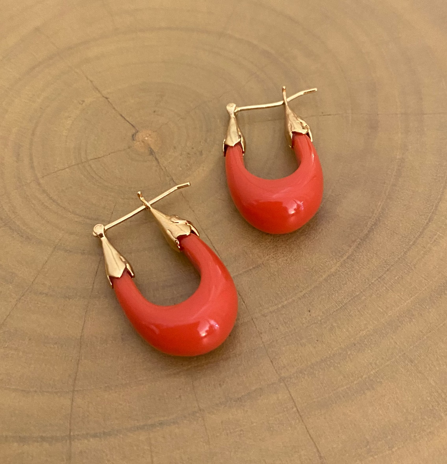 Gas Bijoux Earrings Ecume Small Coral