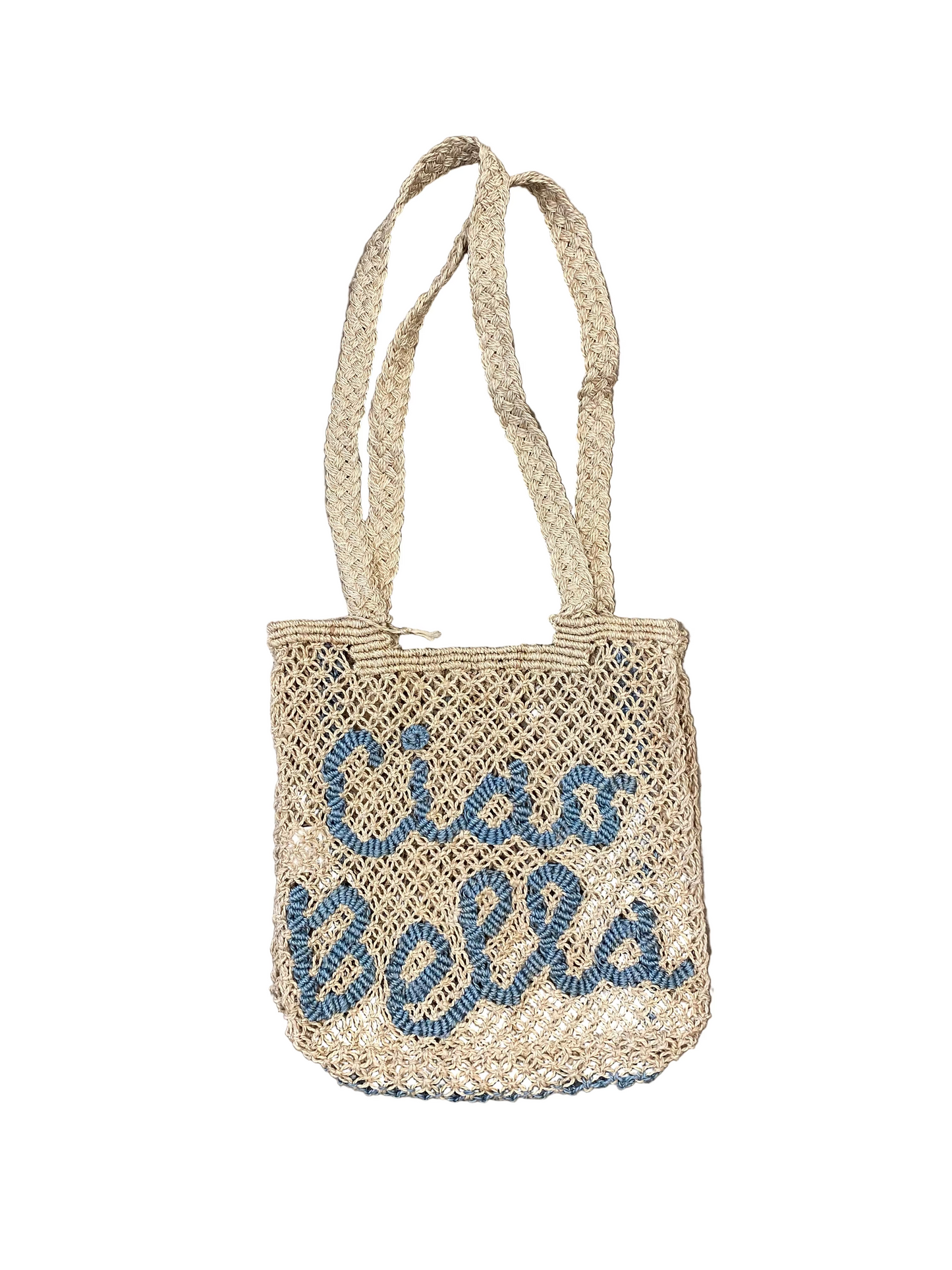 The Jackson’s Ciao Bella Jute Bag Sky Blue