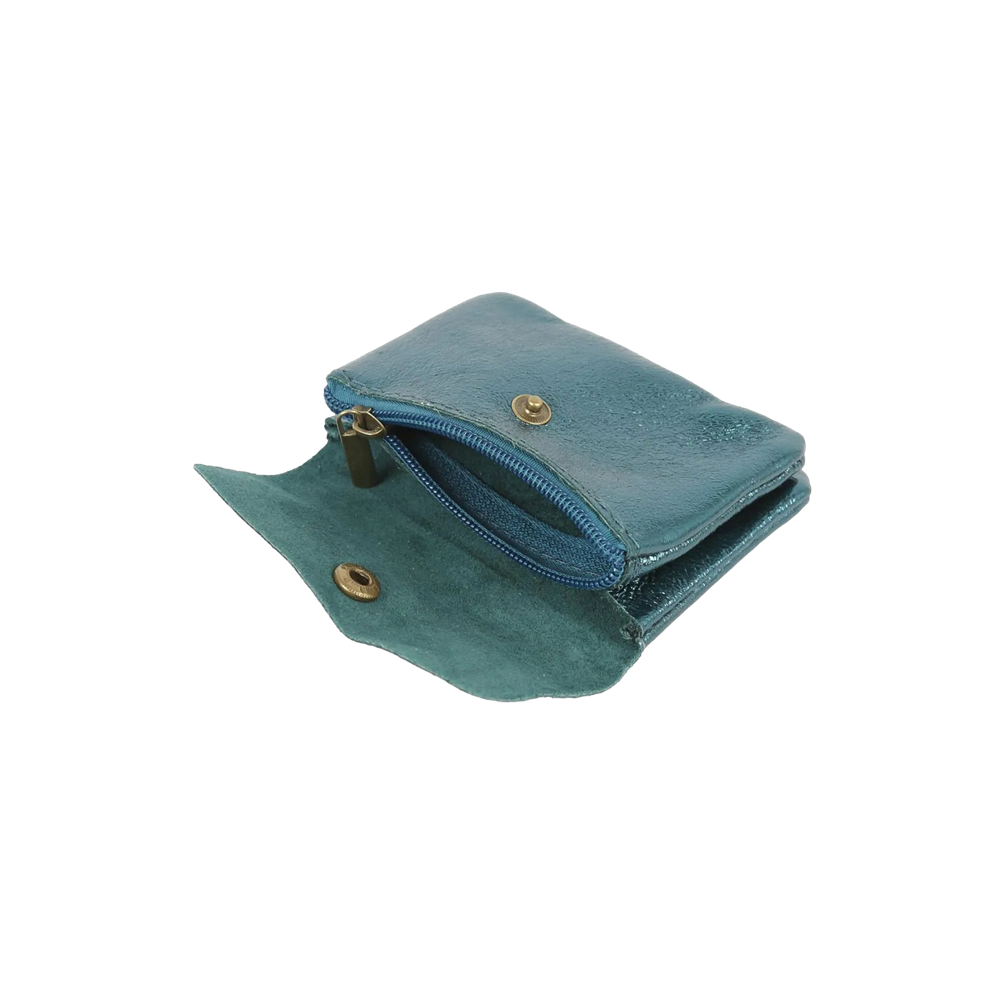 Maison Fanli Coin Purse Metallic Emerald