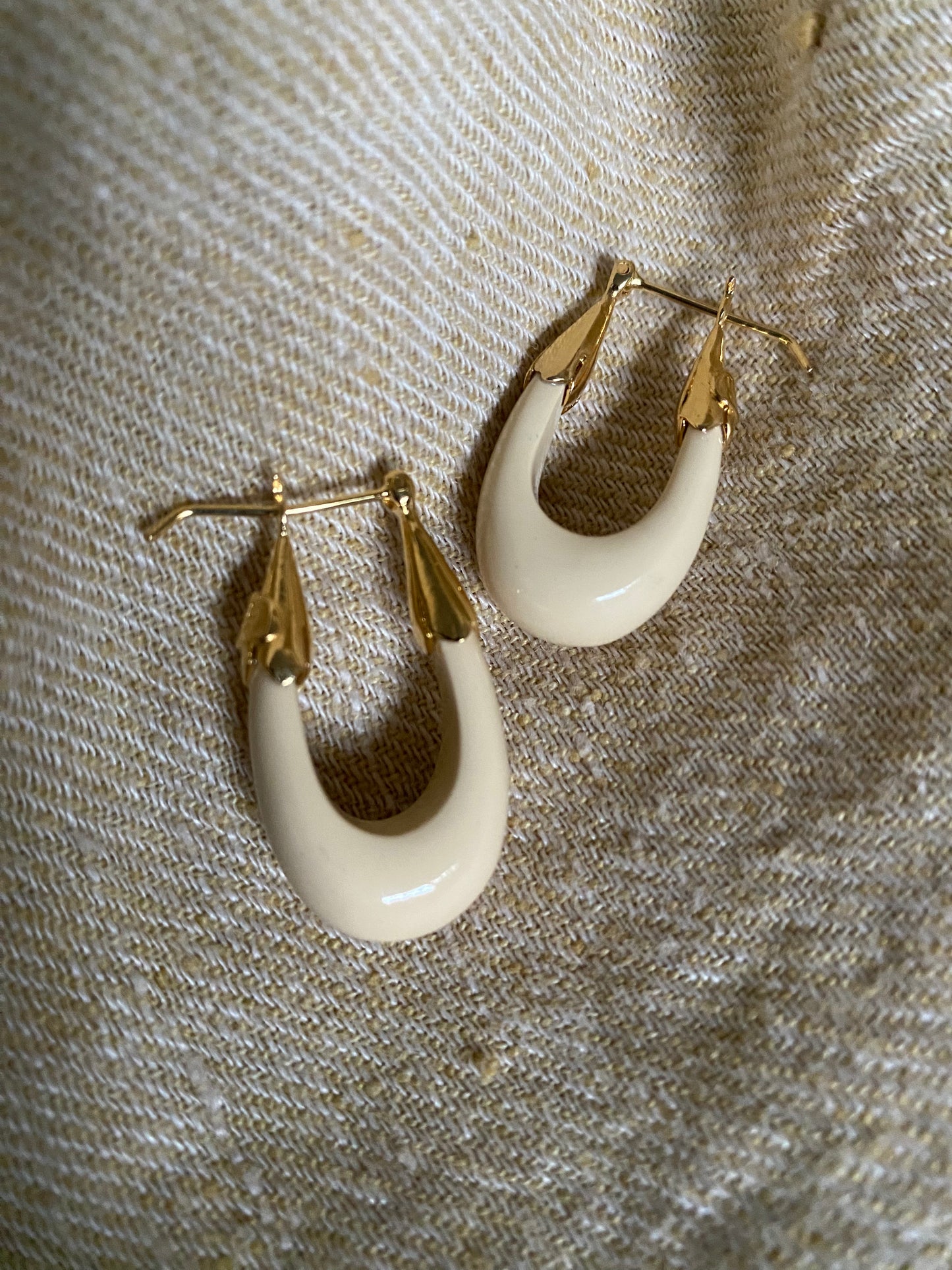 Gas Bijoux Earrings Ecume ecru
